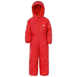 Trespass Little Kids Unisex Dripdrop Padded Waterproof Rain Suit / Signal Red